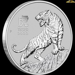1oz Perth Mint Platinum Tiger Coin 2022