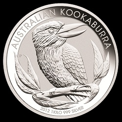 1kg Silver Kookaburra 2012