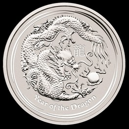 10oz Silver Lunar Dragon 2012