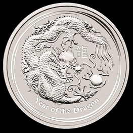 1oz Silver Lunar Dragon 2012