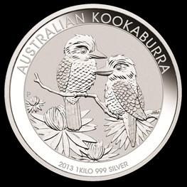 1kg Silver Kookaburra 2013