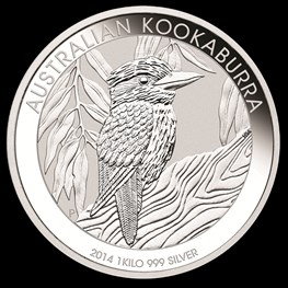 1kg Silver Kookaburra 2014
