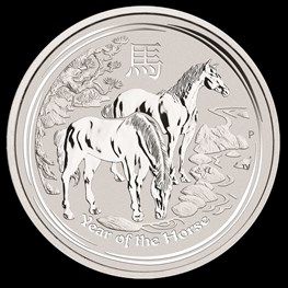 10kg Silver Lunar Horse 2014