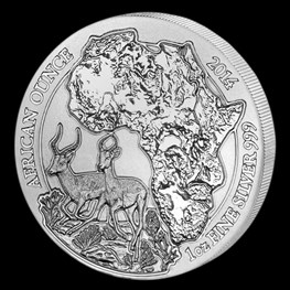 1oz Silver Rwanda Impala 2014