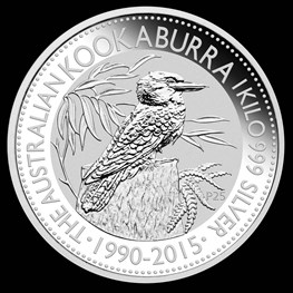 1kg Silver Kookaburra 2015
