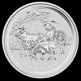 10kg Silver Lunar Goat 2015