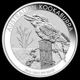1kg Silver Kookaburra 2016