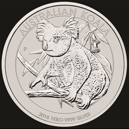 1kg Perth Mint Silver Koala 2018