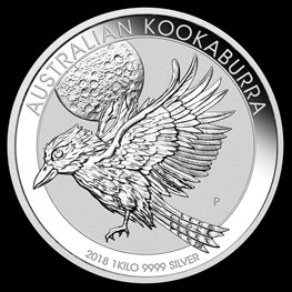 1kg Perth Mint Silver Kookaburra 2018