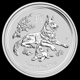 1oz Silver Lunar Dog 2018