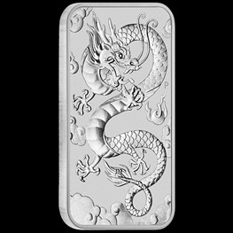 1oz Perth Mint Silver Rectangle Dragon Coin 2019