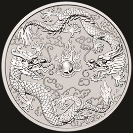 1oz Silver Double Dragon Coin 2019