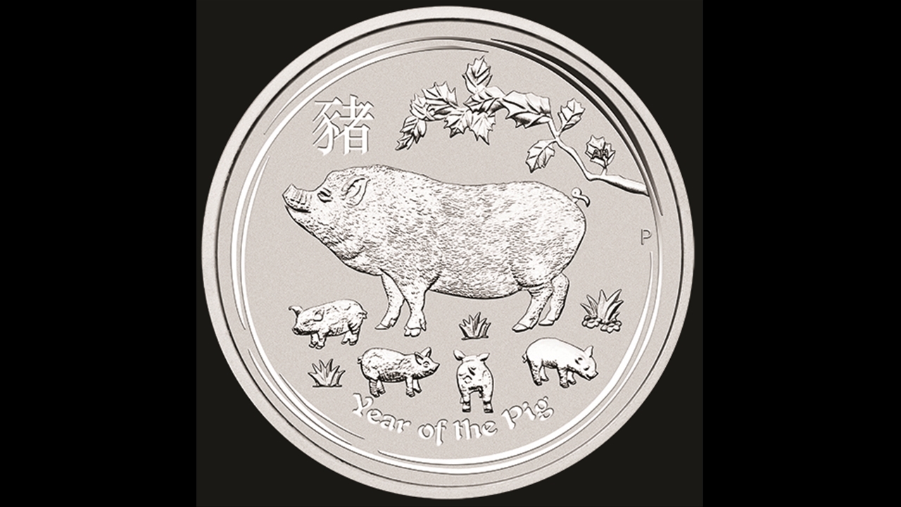 Bullion List - Silver - 10 oz Perth Mint Silver Lunar Pig 2019