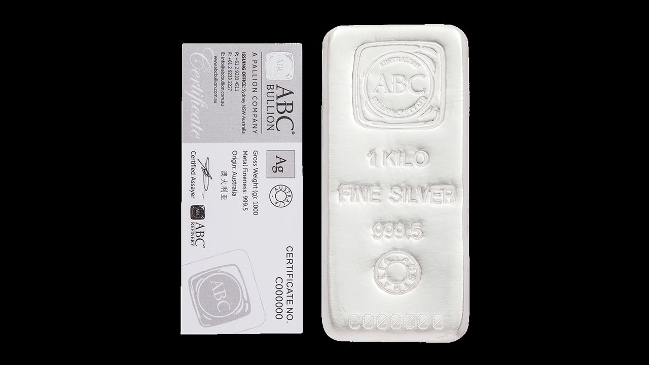Bullion List - Silver - 1 kg ABC Bullion Silver Cast Bar