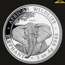 1oz Bavarian Mint Silver Somalia Elephant 2021