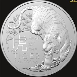 1oz Royal Australian Mint Tiger Silver Coin 2022