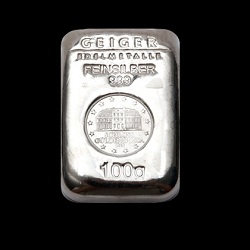 100g Geiger Silver Bar "Cast"