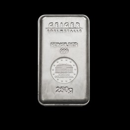 250g Geiger Security Line Silver Bar "Minted"