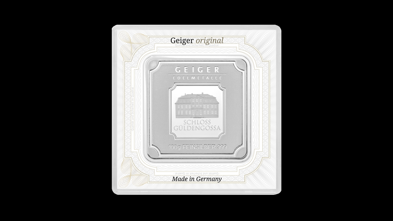 Bullion List Silver Geiger 100g Geiger Edelmetalle Silver Square Bar