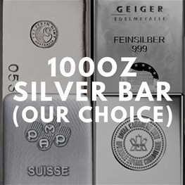 100oz Silver Bar (Our Choice)