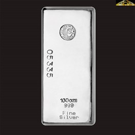 100oz Perth Mint Silver Bar 'Cast' 