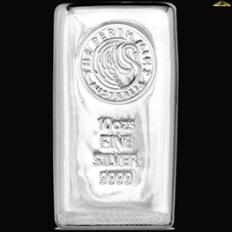 10oz Perth Mint Silver Cast bar 