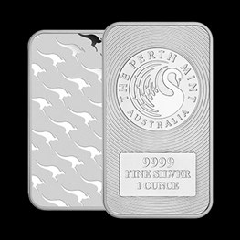 1oz Perth Mint Silver Kangaroo Bar