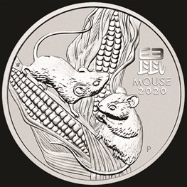 1oz PM Silver Lunar Mouse 2020 