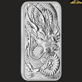 1oz Perth Mint Silver Dragon Rectangular 2021