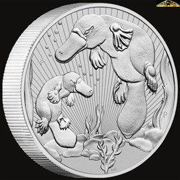 2oz Silver Mother & Baby Platypus BU Piedfort 2021
