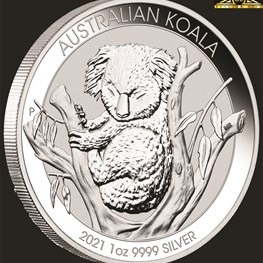 1oz Perth Mint Silver Koala Coin 2021