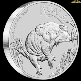 1kg Perth Mint Silver Koala Coin 2022