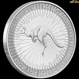 1oz Perth Mint Silver Kangaroo Coin 2022