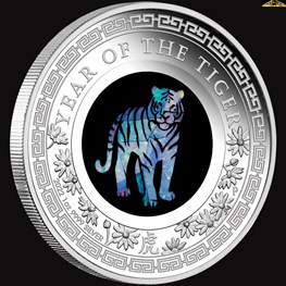 1oz PM Silver Tiger Opal coin 2022