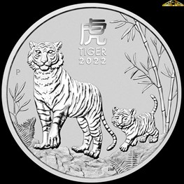 2oz Perth Mint Silver Tiger coin 2022