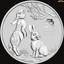 1oz Perth Mint Silver Rabbit coin 2023