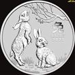 1oz Perth Mint Silver Rabbit coin 2023