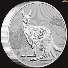 2oz Silver Mother & Baby Kangaroo 2023