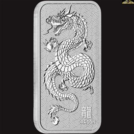 1oz Perth Mint Silver Rectangular Dragon 2025