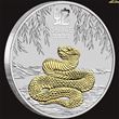 2025 1oz Silver Gilded Snake in Case