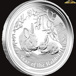 1oz Year of the Rabbit Silver 2011