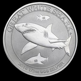 1/2 oz Silver Great White Shark 2014