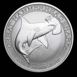 1/2 oz Silver Hammerhead Shark 2015
