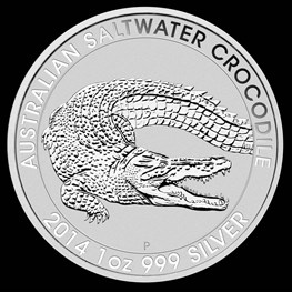 1oz Silver Saltwater Crocodile 2014