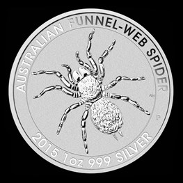 1oz Silver Funnel Web Spider 2015