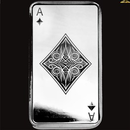 10oz Silver bar Ace of Diamonds