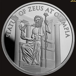 1oz silver 7 Wonders Statue of Zeus at Olympia VII