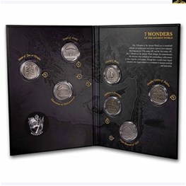 7 x 1oz 7 Wonders Silver Antique Coin Set