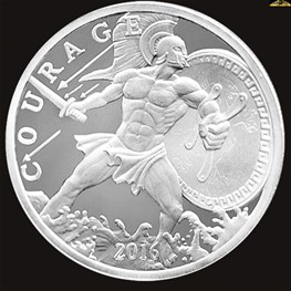 1oz Silver Ajax Greek Hero – Courage Bullion Coin 